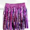 Nueva falda de lentejuelas para porristas, disponible en colores brillantes, para actuaciones de baile de adultos y niños, decoraciones para fiestas hawaianas