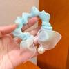 Super Hada Anillo para el Cabello de Intestino Delgado Pequeño Fresco Macaron Cuerda para el Cabello de Niña Lindo Listón Tela Cuerda para la Cabeza Goma Elástica Tendón para Cola de Caballo