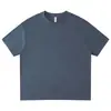 Camiseta Masculina Branca com Caimento Solto, Ombros Caídos, Tendência de Rua Verão, Algodão Puro, Manga Curta, Pesada, Personalizável