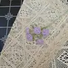 Flor de Lana Crochet Rosa Burbuja Arreglo Floral Artificial Decoración Decoración del Hogar Regalo de Cumpleaños para Mejor Amigo
