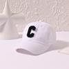 Sombrero infantil coreano gorra de béisbol simple con letra C otoño niños y niñas color sólido estilo occidental gorra hip-hop gorra