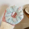 Scrunchie de Renda Estilo Francês para Mulheres com Toque de Luxo, Elástico de Cabelo com Laço, Faixa para Coque, Corda para Rabo de Cavalo