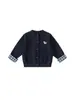 Blusa de Patchwork a Cuadros de Otoño Bangxuan para Niñas de Manga Larga Estilo Británico Retro Suéter de Punto para Niños Cárdigan Infantil