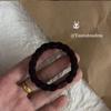Sistema de color suave y tierno mejora cuerda de cordón de melocotón firme cabeza de bola pequeña atada apretada recomendada por blogger para el pelo de niña banda de goma