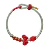 Nó Wenchang Pulseira Trançada de Corda Vermelha Pequena para Meninos Pulseira para Exame e Exame de Admissão de Pós-Graduação para Meninas Corda Trançada Boa Sorte Pequeno Presente