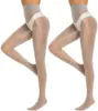 Fuente AliExpress Mismo estilo Medias Transfronterizas para Mujer Medias Brillantes 30D Cintura Alta Pantalones Ajustados Transparentes Dropshipping