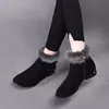 2026 Moda Más Terciopelo Cálido Zapatos de Algodón para Mujer Planos Antideslizantes Suela Suave Zapatos de Madre para Personas de Mediana Edad y Mayores Cómodos Botas de Nieve