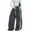 Pantalones casuales de pierna ancha, estilo americano, corte relajado, diseño creativo con bordado de letras, estampado de estrellas, para hombres y mujeres, adecuados para danza jazz
