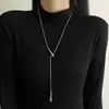 Collar Minimalista Geométrico de Gota de Agua para Mujer 2025 Nueva Cadena Larga para Suéter Cadena para Clavícula Cadena para Suéter Accesorio
