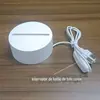 Atacado de Fábrica Base de Luminária Noturna 3D DIY Acrílico USB Monocromática Três Cores Plug-In Controle Remoto Toque Colorida Base