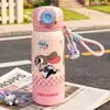 Nueva Taza Térmica Infantil para Niños y Niñas, Especial para Estudiantes de Primaria, Vaso de Agua con Popote para Tres Bebidas, Taza de Rebote Portátil para Exteriores