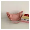 Bolso de Nylon de Color Sólido para Empanadillas para Mujer 2026 Nuevo de Moda Versátil Bolso Cruzado Ligero de Lona Simple de Moda
