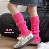 Calcetín de Primavera y Otoño para Niños Calcetines Rojos de Angora para Mujer Manga Manga Larga Tubo Largo Encaje Tejido Otoño e Invierno Manga para Pierna de Tubo Medio para Niña