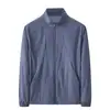 Ropa de Protección Solar de Verano para Hombre Enbu, Transpirable y Delgada, Ropa de Protección Solar para Pesca al Aire Libre, Cuello Alto, Top de Color Sólido para Hombre