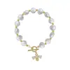 Pulsera de Abejas Baroque de Forma Especial con Perla de Agua Dulce Microincrustada de Circonita Moda Coreana Elegante Celebridad de Internet Pulsera Sencilla