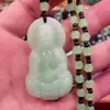 Pingente Guanyin Pingente Pingente Yu Pei Buda Maitreya Pingente de Jade Material de Vidro Presente para Homens e Mulheres Colar Presente de Feriado