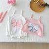 Camisola de Algodón para Niña Ropa de Verano 0-2 Años Estilo Occidental Camiseta Fina Triangular sin Mangas para Bebé Niña Camisola Pequeña