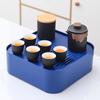 Juego de té Yugruiyouxing, tetera portátil, juego de té de kung fu, ideal para el hogar, regalo de negocios, bandeja de té con logotipo