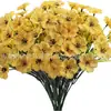 Flores Artificiais Transfronteiriças Amazon Flores Artificiais de Plástico Falsas para Exterior Grama de Primavera Violeta Jardinagem Pátio Decoração de Casa