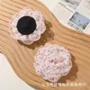 Moda ins estilo coreano borda desfiada poá flores de organza acessórios para presilha de cabelo DIY enfeites florais para vestido