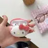 Funda Protectora de Gato Kt Melocotón Afelpado para AirPods Pro 1ª/2ª Generación Cubierta para Auriculares Bluetooth Apple Airpods4