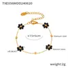 Collar y pulsera de margaritas con baño de oro de 18 quilates, acero de titanio transfronterizo europeo y americano, diseño de nicho, moda que combina con todo, piedra natural.