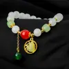 Pulsera Guofeng de Venta Caliente Transfronteriza Nicho de Gama Alta Hecha a Mano Cuentas de Calabaza Cacahuete Todo Fósforo Súper Hada Elegante Pulsera para Mujeres