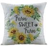 Funda de almohada transfronteriza personalizada Girasol Estampado de girasol Funda de almohada para sofá Funda de almohada para decoración del hogar Sin relleno
