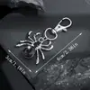 Venta Caliente Transfronteriza Nuevo Llavero de Araña de Diamante Europeo y Americano Llavero de Araña Oscura Accesorios Colgantes