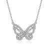 Super Collar de Mariposa de Circonita Brillante de Lujo de Luz de Hada Cadena Clavicular para Mujer Collar de Mariposa Hueca Cadena para el Cuello Suministro en Vivo