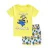 Roupas de Casa Amarelas de Desenho Animado de Manga Curta para Meninos Roupas Infantis Roupa de Verão Primavera Roupa para Ar Condicionado Pijama K207