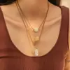 Collar ajustable estilo holiday con grava de joyería transfronteriza europea y americana, colgante irregular de cristal, cadena para la clavícula, conjunto