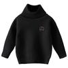 Camiseta Base Bordada de Cuello Alto para Niños Otoño e Invierno 2025 Nuevo Suéter de Terciopelo de una Pieza para Niños Color Sólido Suéter Combinable