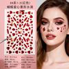 Pegatina Facial de Ojos con Diamantes de Imitación y Pedrería Roja Amor Transfronterizo Lágrimas Diamante Brillante Explosiones Bolas Maquillaje Facial Pegatina de Maquillaje Facial