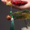 Bolsita de Sándalo Verde Manzana Cadena para Teléfono Colgante de Borla, Yiming Xianyuan Palo de Rosa Madera Arcoíris Encanto de Manzana Colgante para Bolso