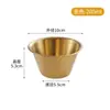 Acero Inoxidable 304 Borde Plano Taza para Dips Chapada en Oro Redonda Ensalada Taza para Salsa Occidental Steak Plato para Snacks Plato Lateral para Condimentos