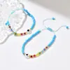 Amazon Transfronterizo Nuevo Pulsera Ojo del Diablo Pequeña Fresca Cuentas de Arroz Azul Cielo Cristal Pulsera Trenzada Ajustable