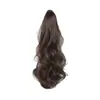 Clip para el cabello de satén Cola de caballo Peluca para mujer, Cabello largo rizado realista, Postizo voluminizador, Cola de caballo esponjosa con clip para el cabello