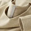 Suéter de Malha Lisa de Manga Longa com Decote em V para Homem, Cor Sólida, Nova Coleção Outono/Inverno, Peça Básica Versátil para o Dia a Dia