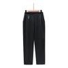 Calça Mãe Estilo Ocidental Calça Reta Fina de Verão Calça Feminina de Meia-idade e Idosa Calça Folgada de Cintura Alta Calça Capri Casual