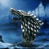 Anel Chiba retrô cabeça de lobo dominadora masculino Anel Song of Ice and Fire acessórios punk anel de prata tailandesa europeu e americano