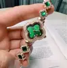 Reloj de mujer de lujo ligero con incrustaciones de diamantes de imitación, reloj pulsera de moda, reloj de cuarzo con incrustaciones de diamantes en forma de trébol de cuatro hojas, venta al por mayor