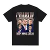 Camiseta Estampada de Verano Pura para Hombre y Mujer con Gráfico Retro Conmemorativo Político 'Funny Charlie Kirk Rip1993-2025'
