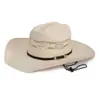 Venda transfronteiriça moda europeia e americana com decoração de cinto de aba larga chapéu de cowboy rígido de palha de papel trançado chapéu de sol para exterior chapéu de palha