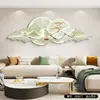 Pintura Decorativa Moderna de Lujo Ligero para Sala de Estar Pintura Paisajística Creativa de Gama Alta Pintura de Luz Luminosa Pared de Fondo de Sofá Pintura Colgante LED