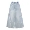 Pantalones para Niñas Primavera y Otoño 2026 Nuevos Elegantes Jeans de Pierna Recta para Niños Mayores y Estudiantes de Secundaria, Modernos Pantalones Largos de Pierna Ancha