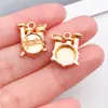 Kc Oro Retro Notas Musicales Música Guitarra Instrumento Pulsera DIY Llavero Pendientes Colgante Pulsera Joyería Accesorios