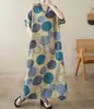 Vestido Largo Estampado de Cuello en V Estilo Bohemio Nuevo 2026, Cubre-traje Holgado Protector Solar, Vestido para Vacaciones en la Playa