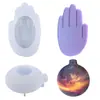 Amapola DIY Molde de Resina de Cristal Molde para Joyería con Forma de Palma Colgante Bombilla Decoración del Hogar Molde de Silicona Venta al por Mayor