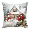 Nueva Funda de Almohada Navideña Estampado Digital Dormitorio Sala de Estar Sofá Decorativa Lumbar Cojín Funda de Cojín Fábrica Venta al por Mayor